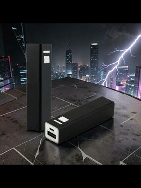 (Lot Of 2) Universal Power Bank Model CPP-3792 With USB Power Cords Color Black.